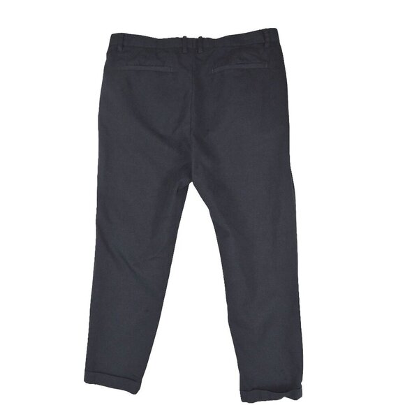 *Flaw* Saints Women Pants 32 Tallis Trouser Charcoal Wool Blend Tapered Ankle - Picture 2 of 10